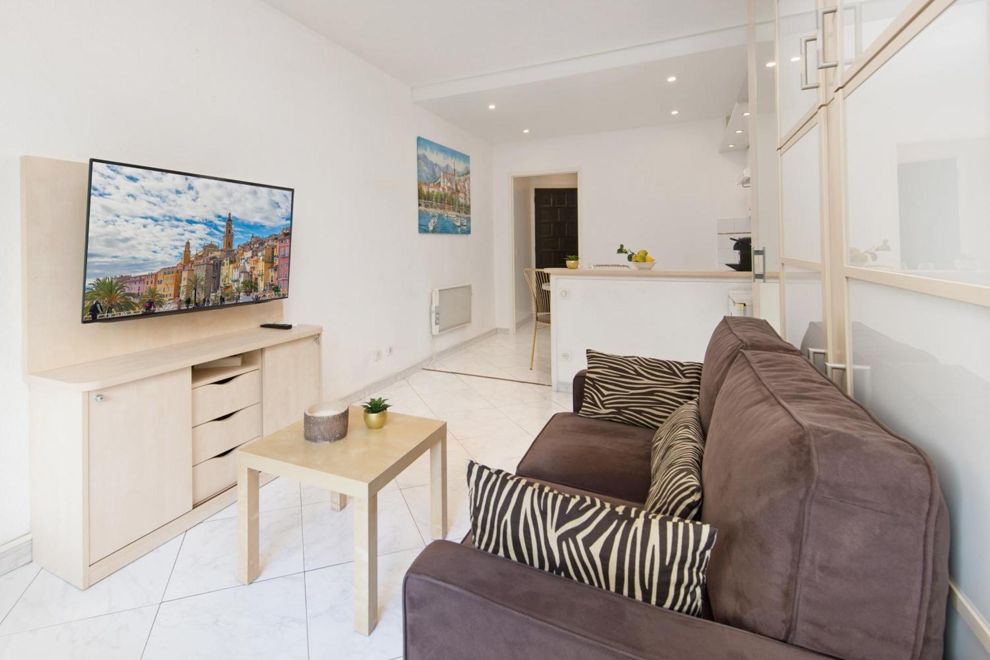 Cosy Studio - Residence Front De Mer - Menton Bagian luar foto